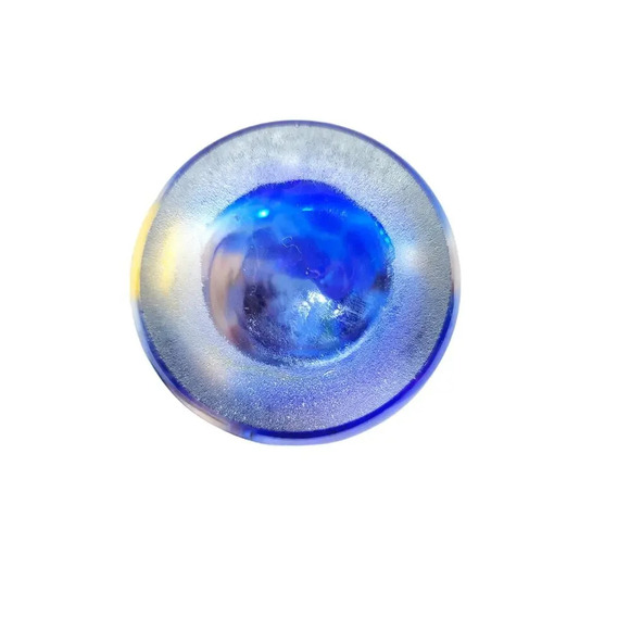 Blue Confetti Jack in the Pulpit Art Glass Hand Blown Vase - Picture 10 of 10